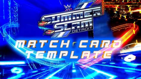 Summerslam Match Card Template