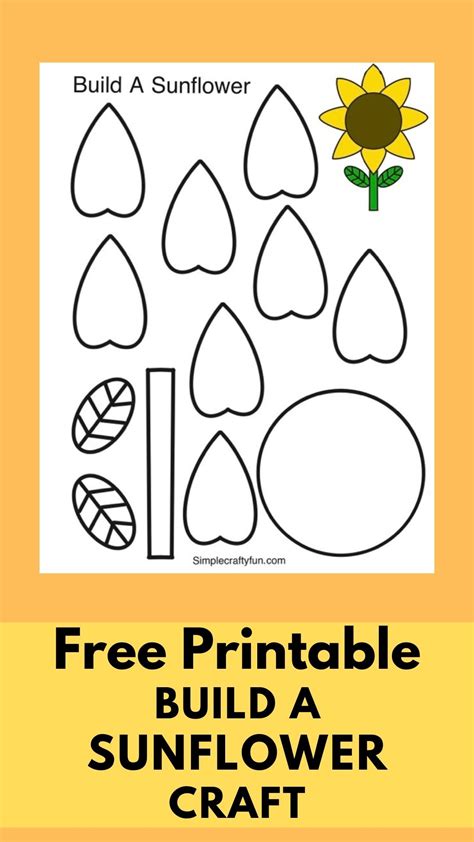 Sunflower Printable Template
