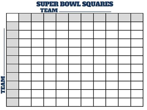 Super Bowl Football Pool Template