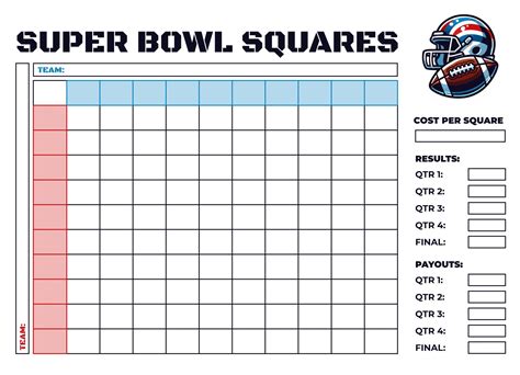 Superbowl Squares Printable
