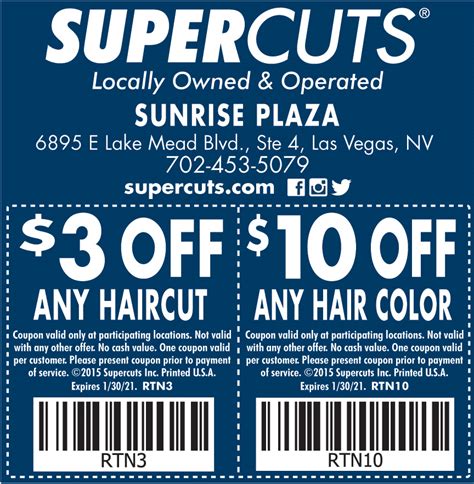 Supercuts Coupons 5 Off Printable