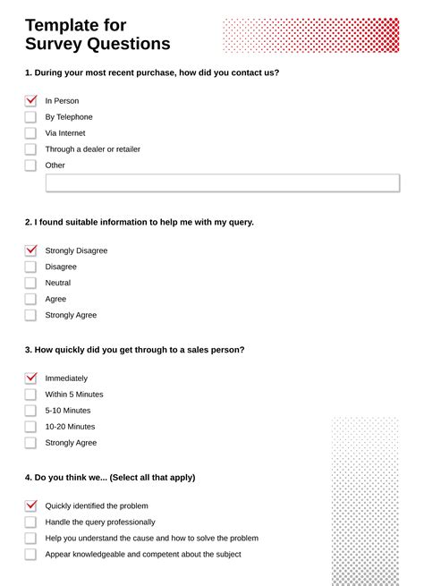 Survey Questions Template