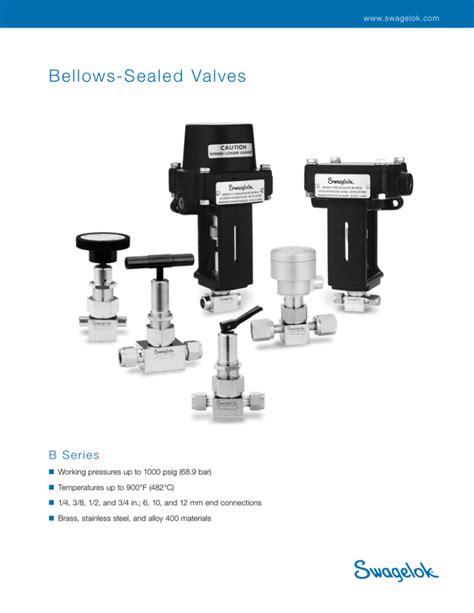 Swagelok Catalog Valves
