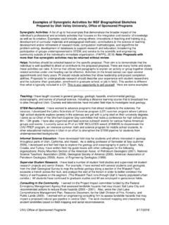 Synergistic Activities Nsf Template