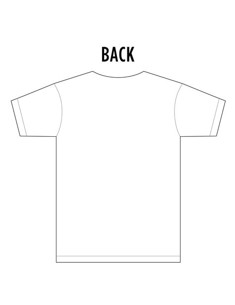 T Shirt Template Back