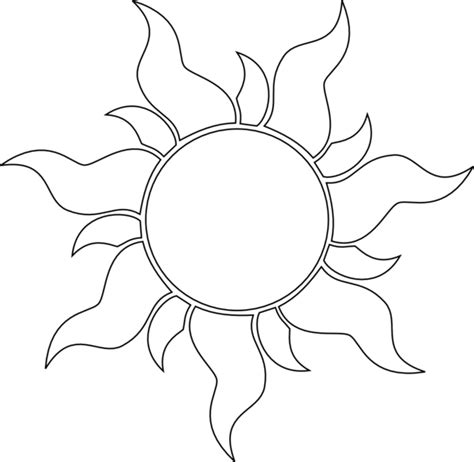 Tangled Sun Template