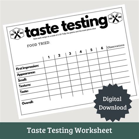 Taste Test Template