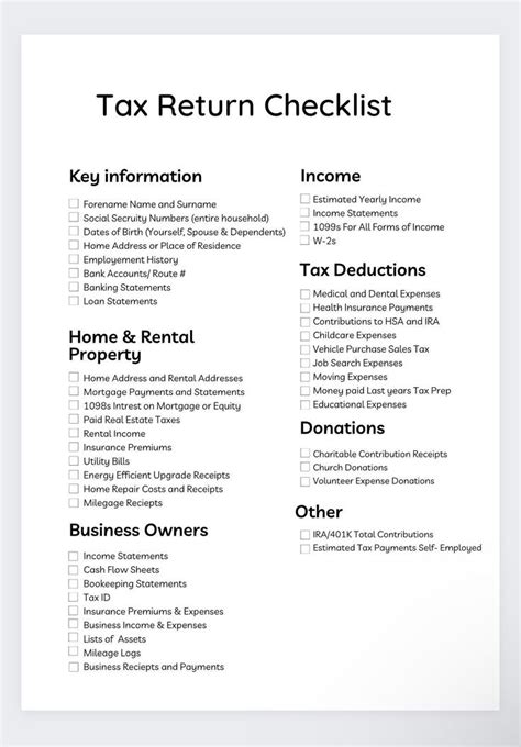 Tax Prep Template