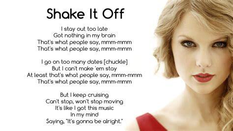 Taylor Swift Shake It Off Lyrics Printable