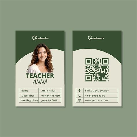 Teacher Id Card Template Free