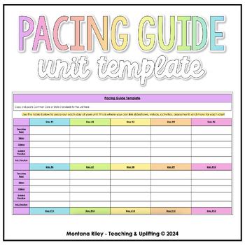 Teacher Pacing Guide Template
