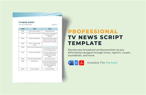 Television News Script Template