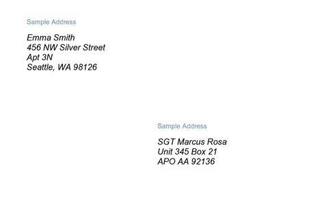 Template Envelope Address