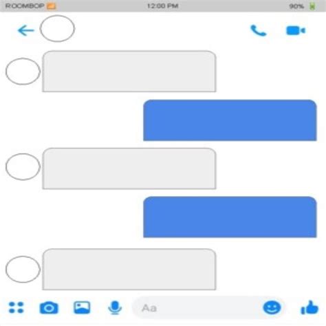 Template Facebook Messenger Blank Message
