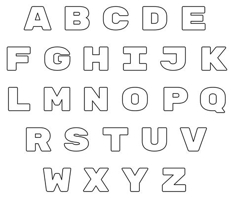 Template For Alphabet Letters Free