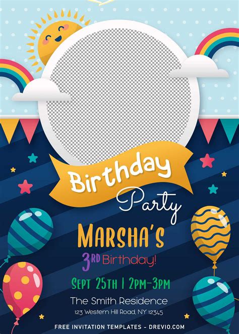 Template For Birthday Invitation