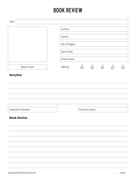 Template For Book Review