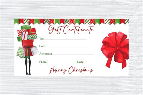 Template For Christmas Gift Voucher