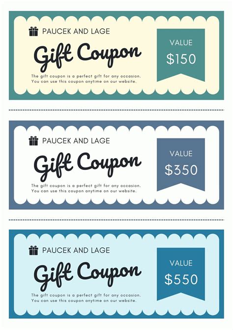 Template For Coupon Printable