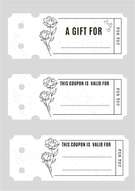 Template For Coupons As Gifts