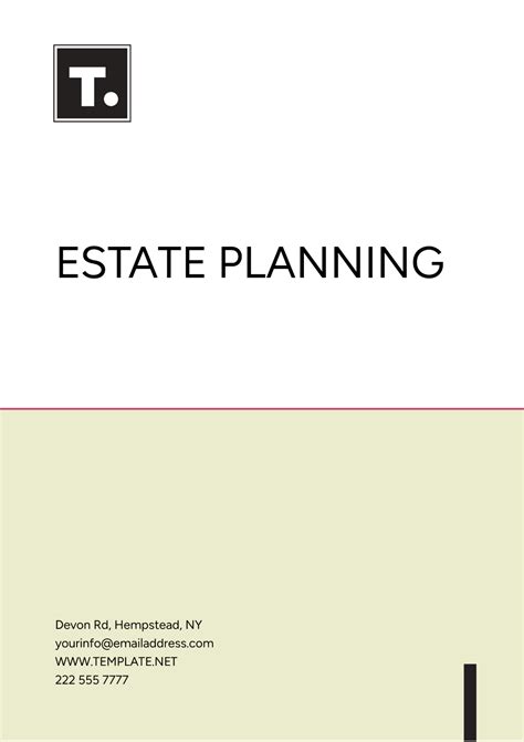 Template For Estate Planning