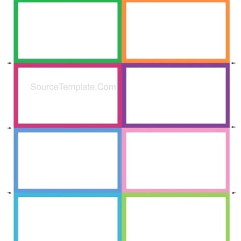 Template For Flashcards In Word
