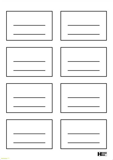 Template For Note Cards