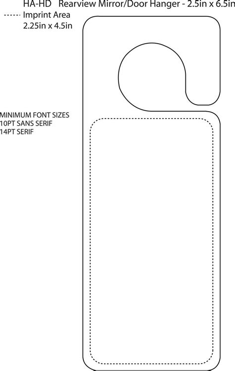 Template For Rear View Mirror Hanger