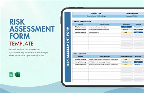 Template For Risk Assessment Report