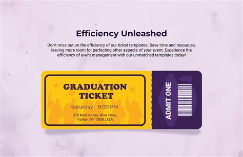 Template Graduation Tickets