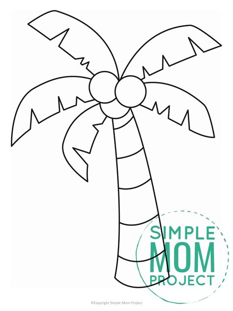 Template Of A Palm Tree
