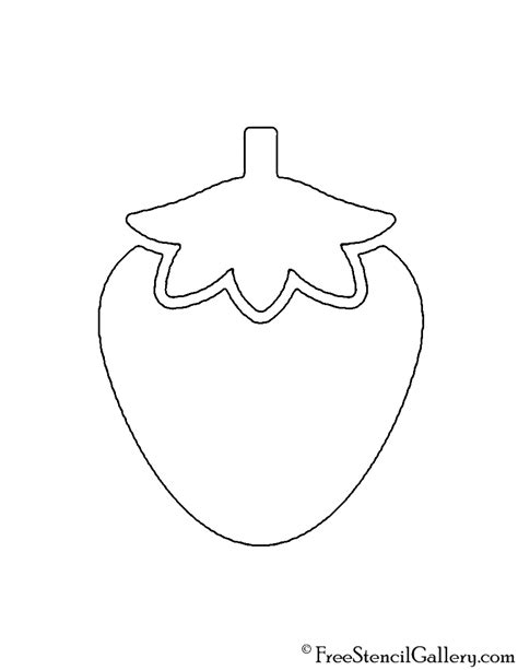 Template Of A Strawberry