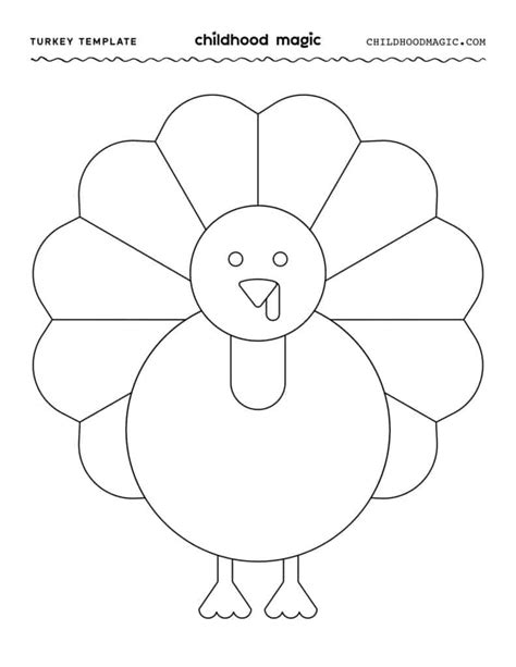 Template Of A Turkey