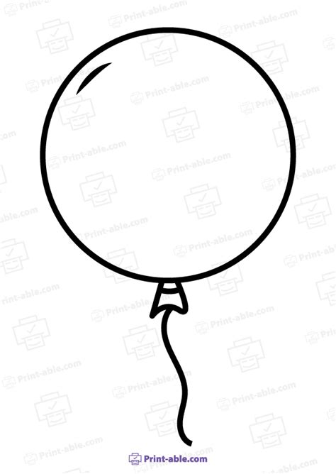 Template Of Balloons