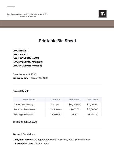 Template Of Bid To Purchase Controlling Interest In Company