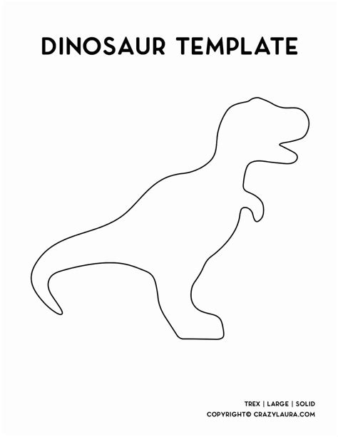 Template Of Dinosaur