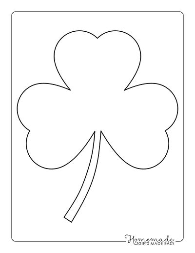 Template Of Shamrock