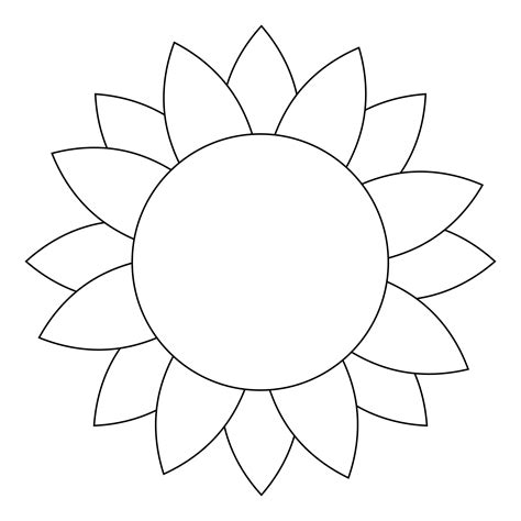 Template Of Sunflower