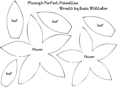 Template Poinsettia Flower