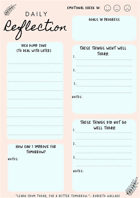 Template Reflective Journal