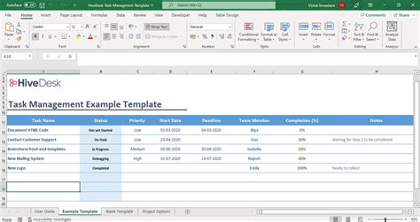Template Task Management