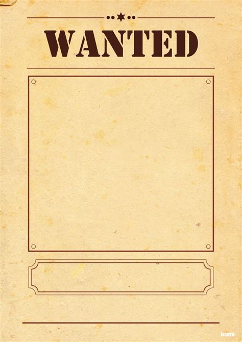 Template Wanted Posters