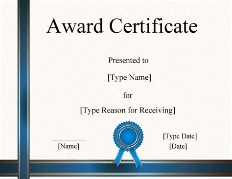 Templates Of Certificates