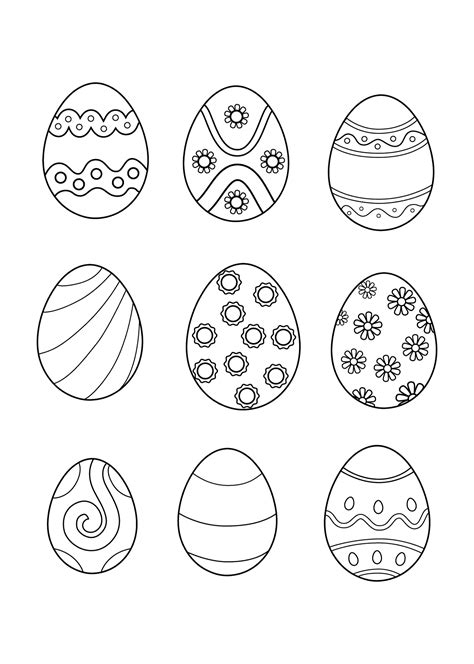 Templates Of Easter Eggs