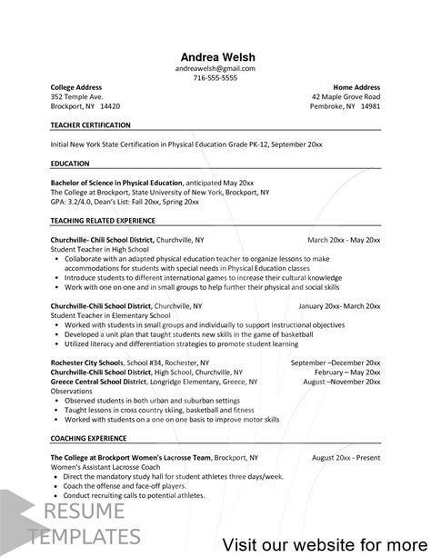 Temple Resume Template