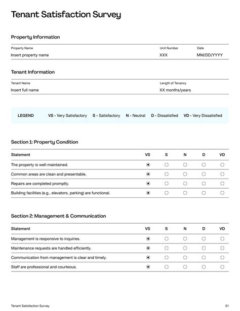 Tenant Satisfaction Survey Template