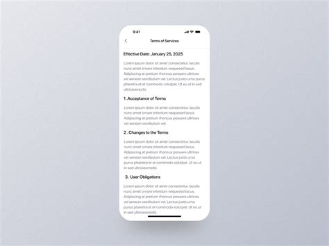 Terms Of Service Template For Mobile App
