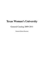 Texas Womans University Course Catalog