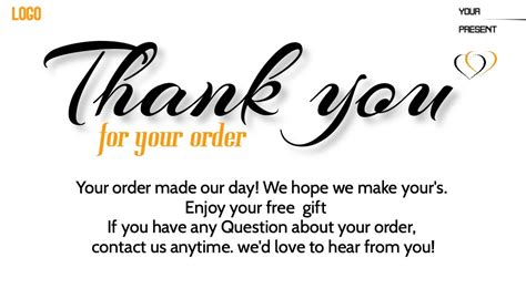 Thank You For Your Order Email Template