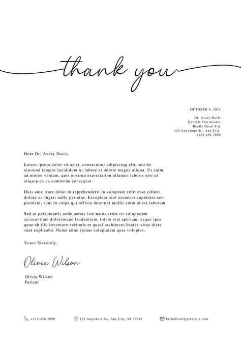 Thank You Letter Templates